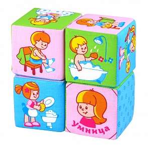 Набор из 4 кубиков «Режим дня» (Мякиши, 269 МЯКИШИsim)